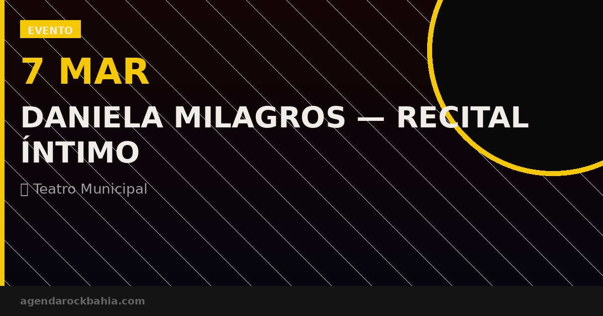 Daniela Milagros — Recital Íntimo