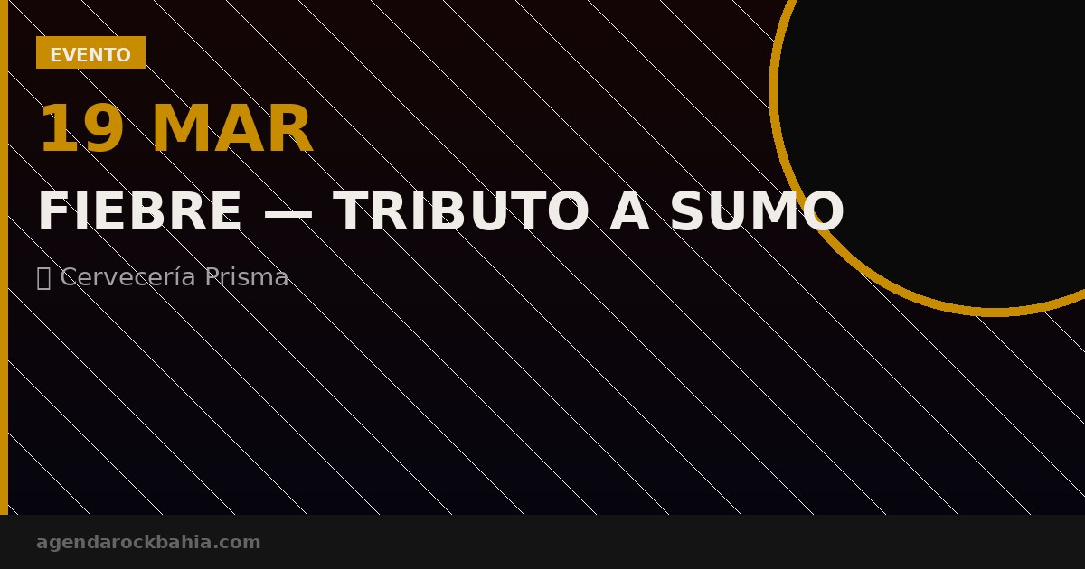 Fiebre — Tributo a Sumo en Cervecería Prisma