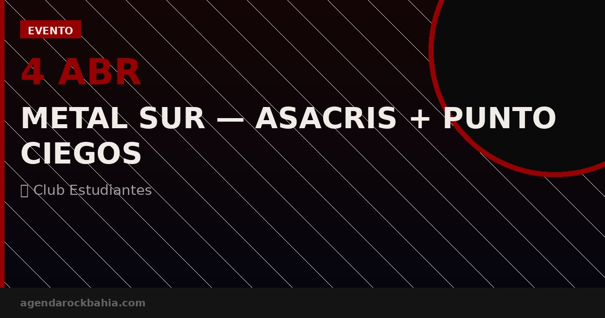 Metal Sur — Asacris + Punto Ciegos
